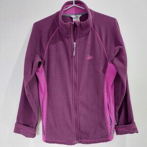 Lowe Alpine women's eggplant purple fleece full-zip top US L /UK14